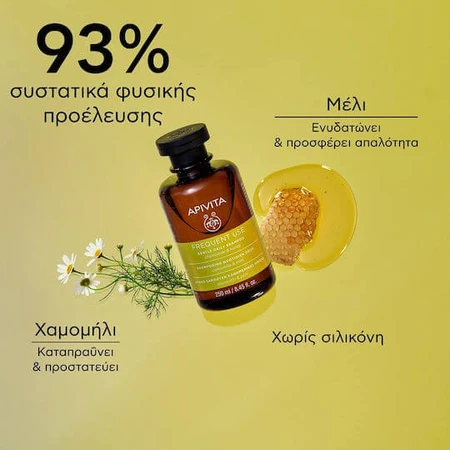 Apivita Frequent Use Chamomile and Honey Hair Loss Shampoo for All Hair Types 250ml