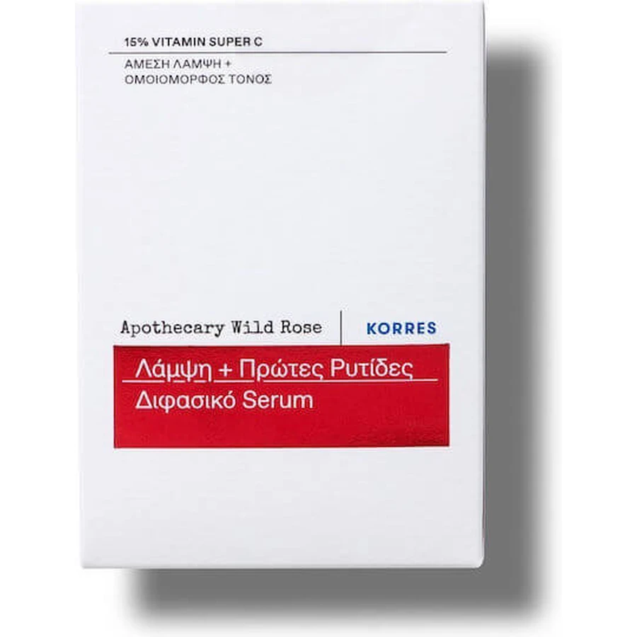 Korres Feuchtigkeitsspendendes und Anti-Ageing-Gesichtsserum mit Centella Asiatica und Vitamin C für Ausstrahlung und Tonisierung 30ml