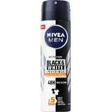 Nivea Men Black & White Invisible Invisible Ultimate Impact Déodorant Anti-transpirant 48h Déodorant Spray 150ml