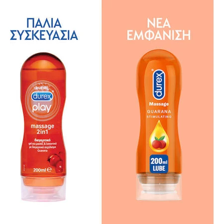 Durex Massage 2 in 1 Guarana Stimulating Vaginal Lubricating Gel 200ml