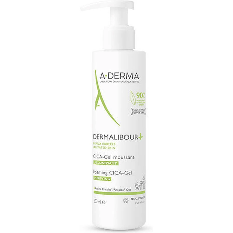 A-Derma Dermalibour+ Cica Gel moussant pour le visage 200ml