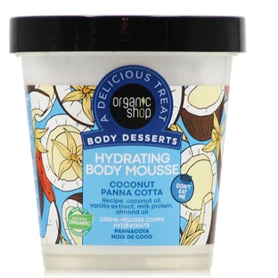Organic Shop Panna Cotta de coco Mousse corporal hidratante para todo tipo de piel 450ml