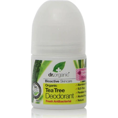 Dr.Organic Tea Tree Natuurlijke Roll-On Deodorant Aluminiumvrij 50ml