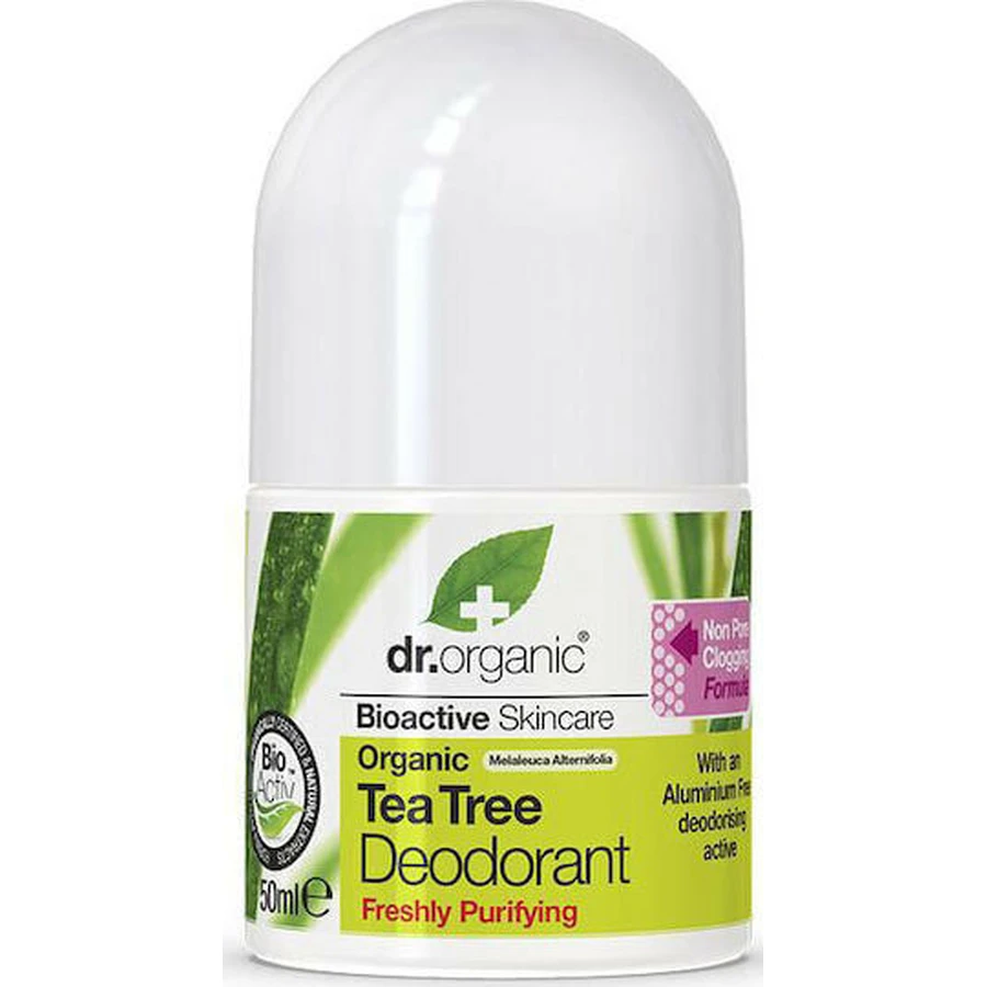 Dr.Organic Tea Tree Natuurlijke Roll-On Deodorant Aluminiumvrij 50ml