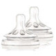 Juego de tetinas, flujo variable, Natural, +3 meses, 2 piezas, SCF045/27, Philips Avent