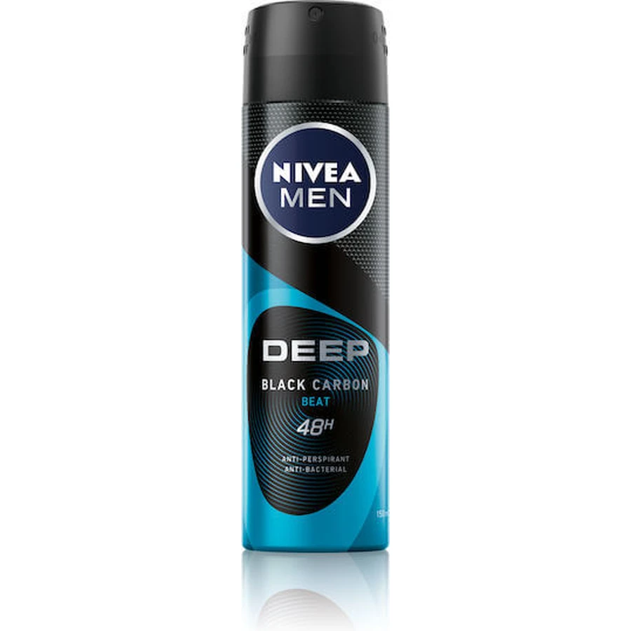 Nivea Men Deep Carbon Beat 48h Déodorant anti-transpirant 48h Déodorant Spray 150ml