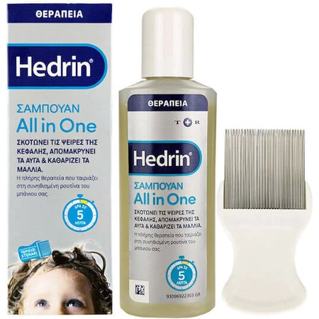 Hedrin Luizen Behandeling Shampoo & Kam voor Kinderen 100ml 1pc