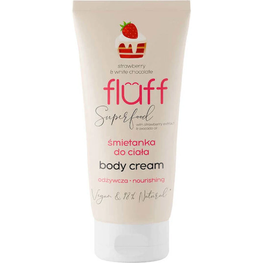 Fluff Crema Hidratante Regeneradora de Fresa y Chocolate Blanco 150ml