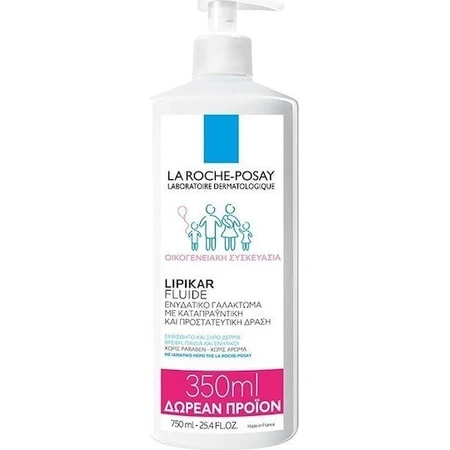 La Roche Posay Lipikar Fluide Hydraterende regenererende vochtinbrengende crème voor de droge & gevoelige huid 750ml