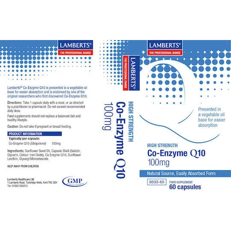 Lamberts Co-Enzyme Q10 100mg 60 caps