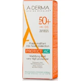 A-Derma matterende fluid Protect AC zonnebrandcrème gezicht SPF50 40ml