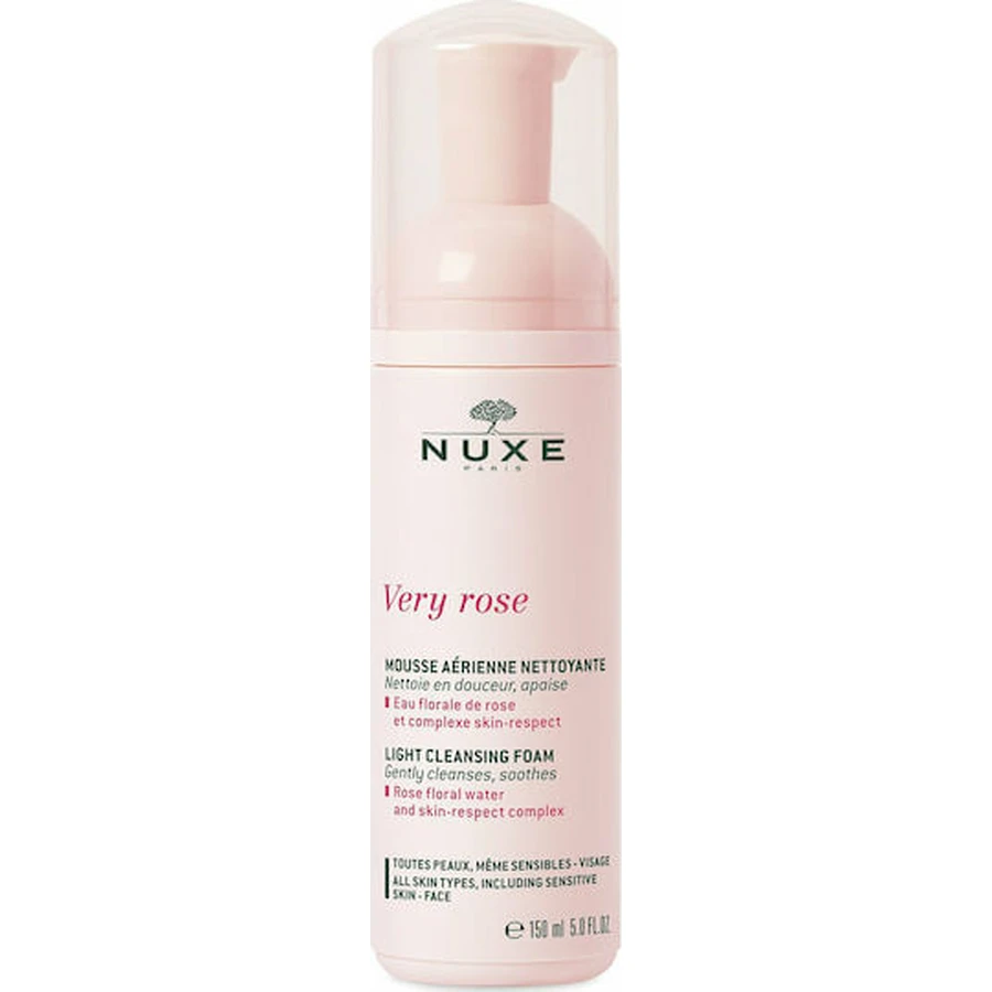 Nuxe Very Rose Face & Eyes Nettoyant moussant pour le visage et les yeux 150ml