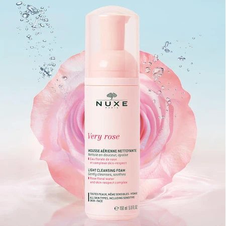 Nuxe Very Rose Face & Eyes Nettoyant moussant pour le visage et les yeux 150ml