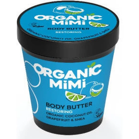 Organic Mimi Organic Kokosnoot en Grapefruit Body Regenererende Body Butter met Kokossmaak voor de zeer droge huid 200ml