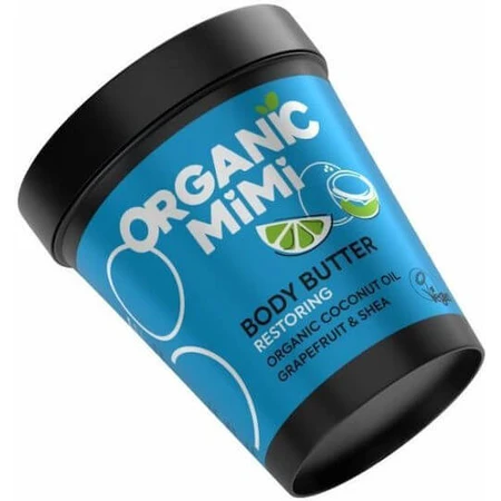 Organic Mimi Organic Kokosnoot en Grapefruit Body Regenererende Body Butter met Kokossmaak voor de zeer droge huid 200ml