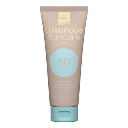 InterMed Luxurious SunCare Sunscreen Face Cream SPF50 with Natural Beige Tint 75ml
