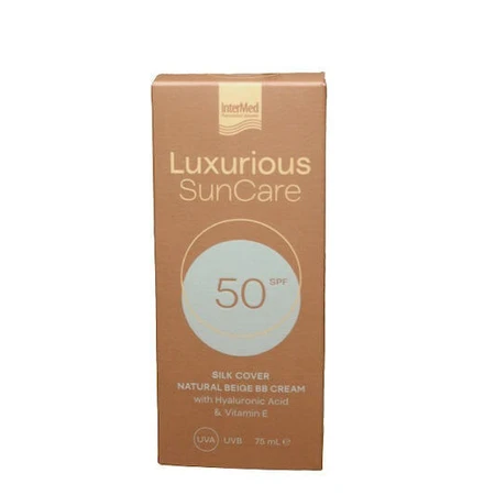 InterMed Luxurious SunCare Sunscreen Face Cream SPF50 with Natural Beige Tint 75ml