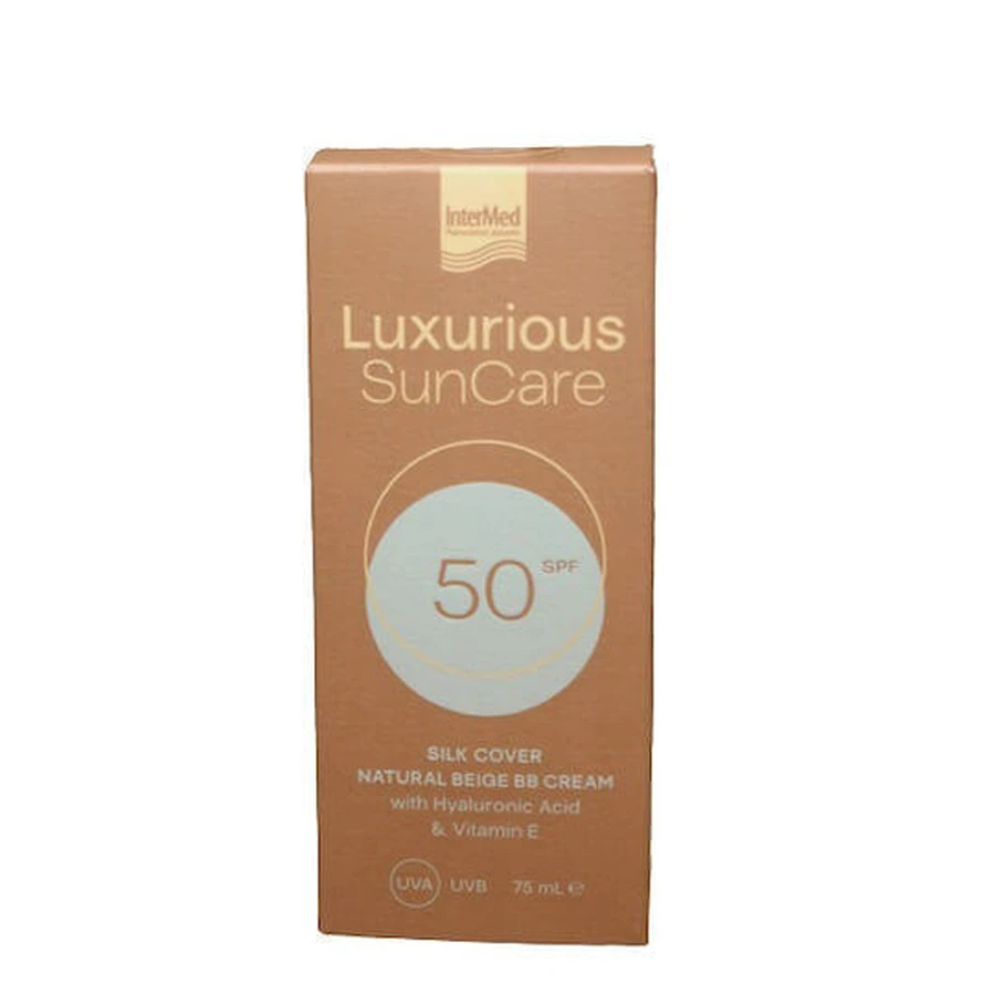 InterMed Luxurious SunCare Sunscreen Face Cream SPF50 with Natural Beige Tint 75ml