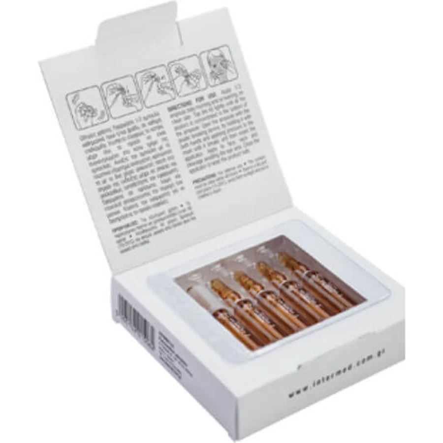 InterMed Eva Belle Peptide and Hyaluronic Acid Moisturising and Anti-Ageing Face Serum with Peptides and Hyaluronic Acid for Detoxifying and Toning 5x2ml