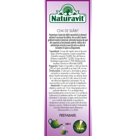 Tè dimagrante, 50 g, Naturavit