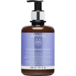 Apivita Olijf & Lavendel Gezicht & Ogen Schuimende Gezichts- & Oogdouche 300ml