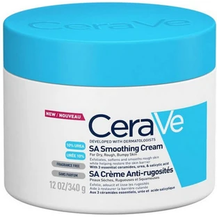 CeraVe SA Gladmakende Crème Regenererende lichaamscrème met Urea voor droge/zeer droge huid 340gr