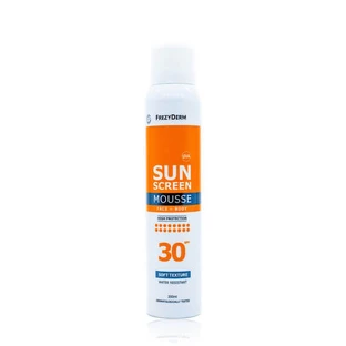 Frezyderm Sunscreen Mousse Mousse solaire imperméable pour le visage et le corps SPF30 200ml