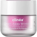 Clinea Dream Away Wrinkles Anti-Ageing Night Face Cream mit Panthenol und Peptiden 50ml