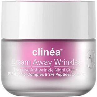 Clinea Dream Away Wrinkles Anti-Ageing Night Face Cream mit Panthenol und Peptiden 50ml