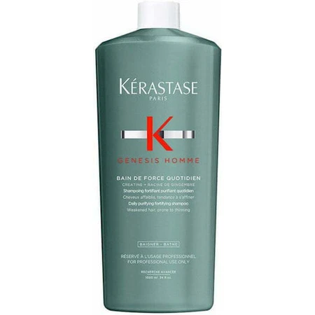 Kérastase Genesis Homme Bain De Force Quotidien Shampooing Anti-Chute Pour Cheveux Epais 1000ml