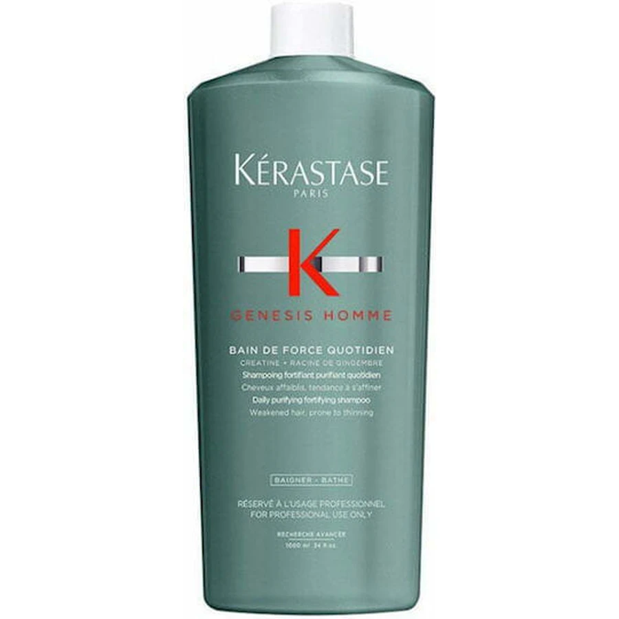 Kérastase Genesis Homme Bain De Force Quotidien Shampooing Anti-Chute Pour Cheveux Epais 1000ml