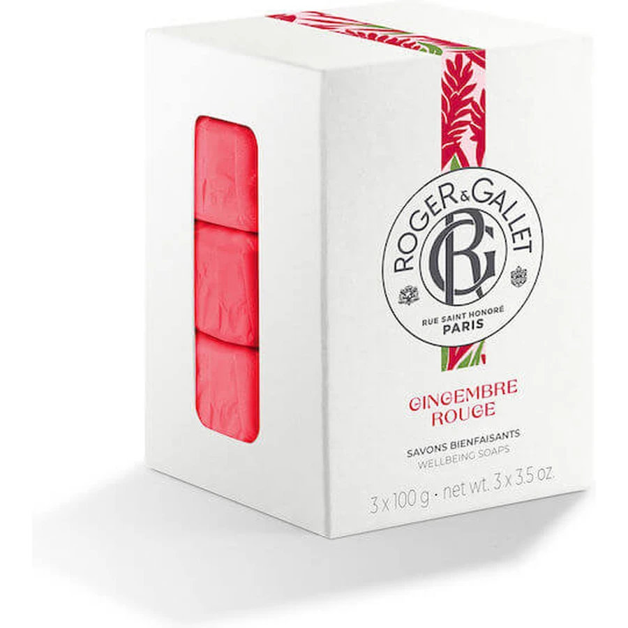 Roger & Gallet Gingembre Rouge Body Soap Bar 3x100gr