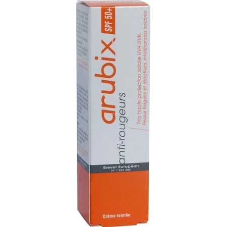 Arubix Teintee Crème solaire visage SPF50 avec pigment 40ml