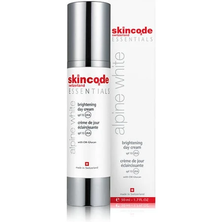 Skincode Essentials Alpine White Alpine White Sun Protection Factor (SPF15) Moisturizing and Blemish-Fighting Day Face Cream with Vitamin C 50ml