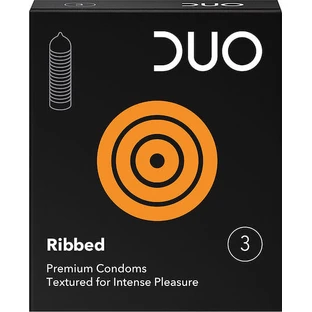Duo Prezervatief Geribd 3st