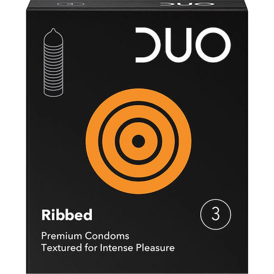 Duo Prezervatief Geribd 3st