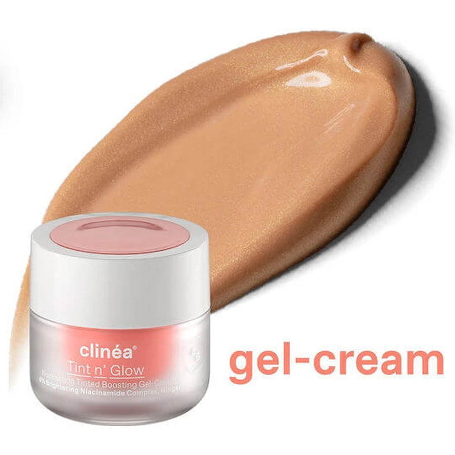 Clinea Tint n' Glow Light Tint n' Glow Light Anti-Ageing und aufhellendes farbiges Tages-Gesichtsgel mit Niacinamid und Präbiotika 50ml