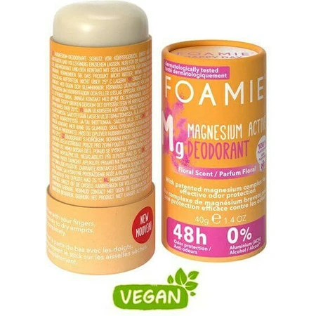 Foamie Happy Day Magnesium Magnesium Active Floral Deodorant 48h in Stick form Aluminum Free 40gr