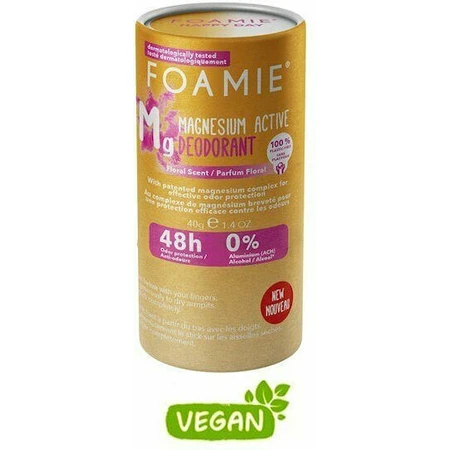 Foamie Happy Day Magnesium Magnesium Active Floral Deodorant 48h in Stick form Aluminum Free 40gr