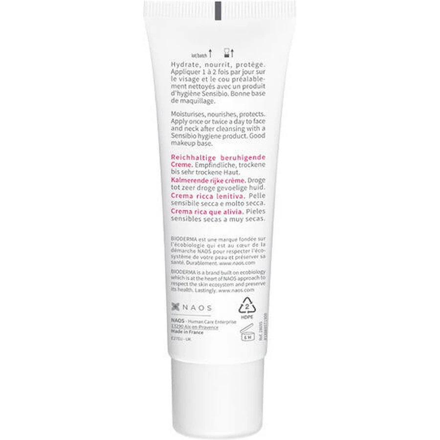 Bioderma Sensibio Sensitive Defensive Rich Rich Face Moisturizing Cream 24h 40ml