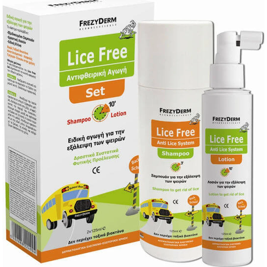 Frezyderm Luizen Vrij Luizen Behandelings Set Shampoo, Kam & Lotion Spray voor Kinderen 250ml