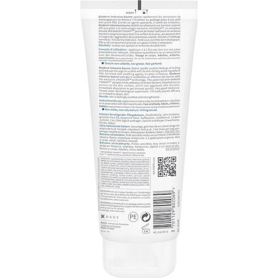 Bioderma Atoderm Acondicionador Corporal Hidratación Intensiva Pieles Atópicas 200ml
