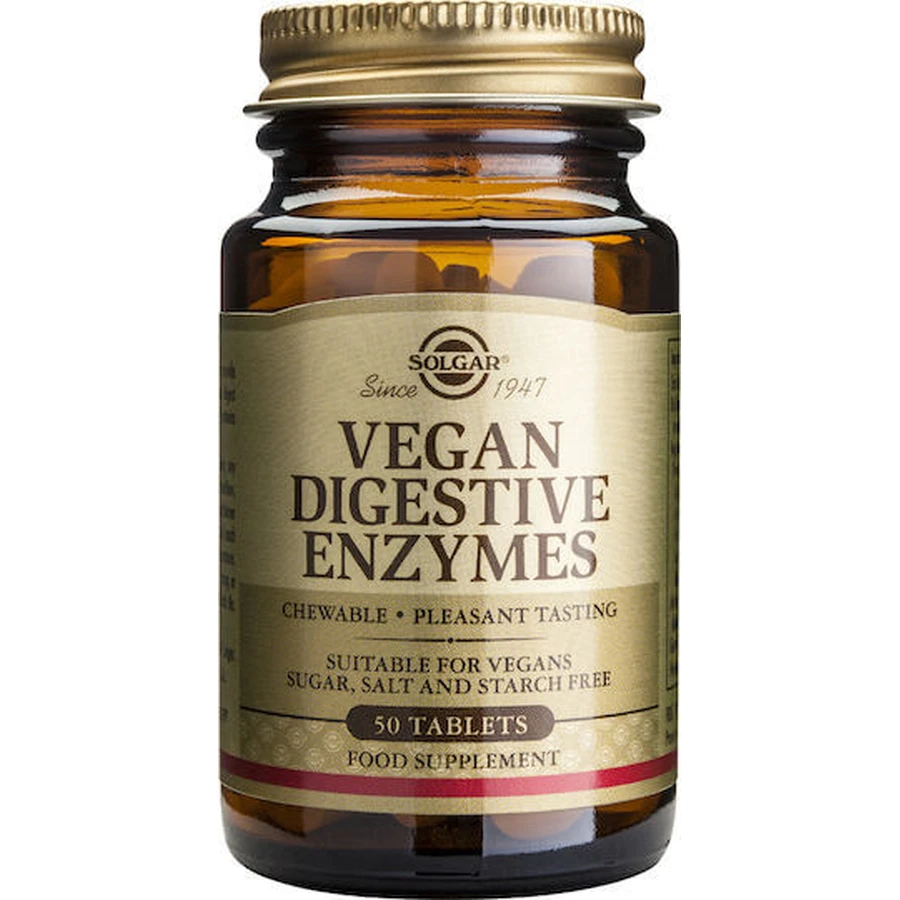 Solgar Enzimas Digestivas Veganas Sin Gluten 50 comp.