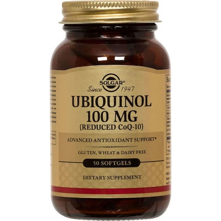 Solgar Ubiquinol (reduziertes CoQ-10) Glutenfrei 100mg 50 Weichkapseln