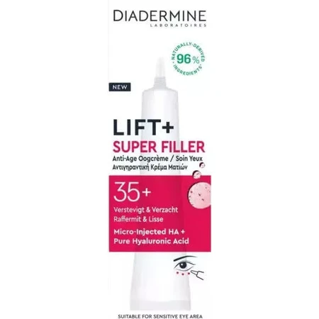 Diadermine Lift + Super Filler 35+ Contorno de Ojos Antiarrugas con Ácido Hialurónico 15ml