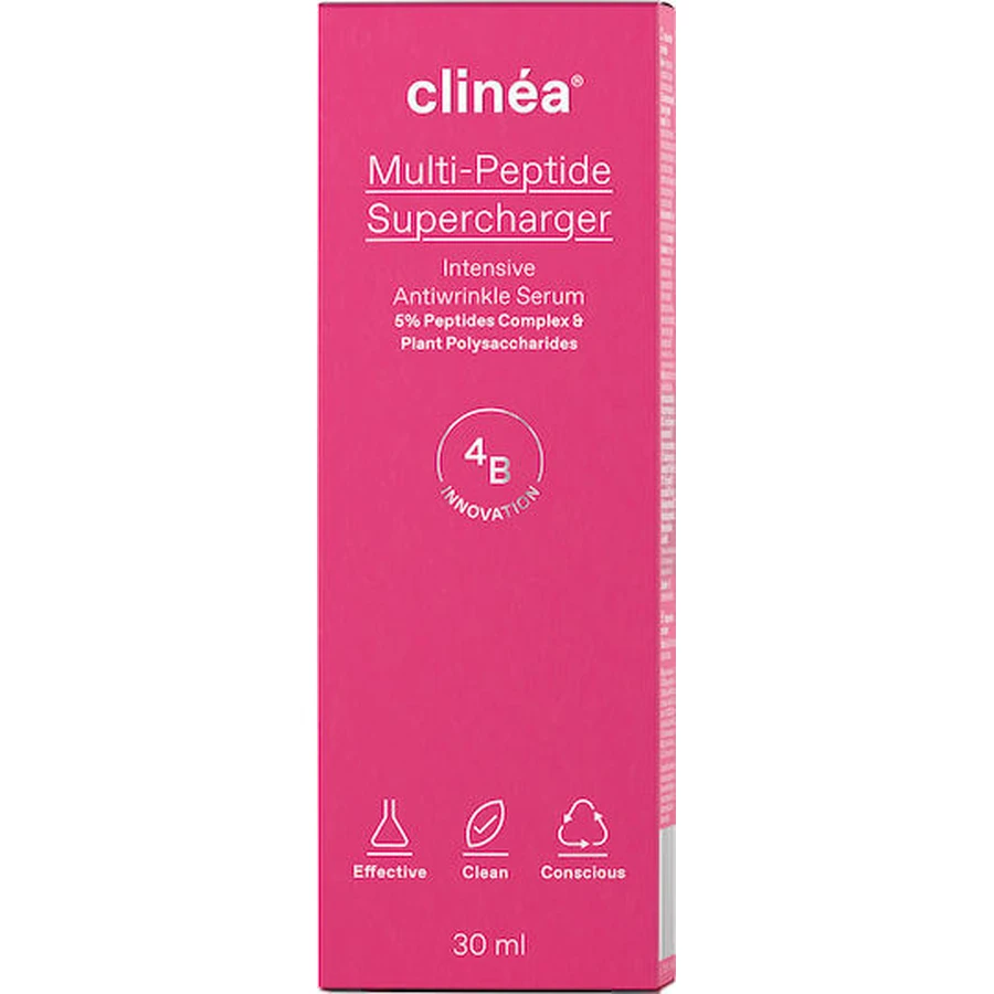 Clinea Multi-peptide Supercharger Moisturizing and Anti-Aging Face Serum with Peptides and Hyaluronic Acid for Toning and Revitalizing 30ml