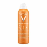 Vichy Ideal Soleil Unsichtbare Feuchtigkeitsspendende Feuchtigkeitsspendende Wasserbeständige Sonnenschutz Körpernebel SPF50 200ml