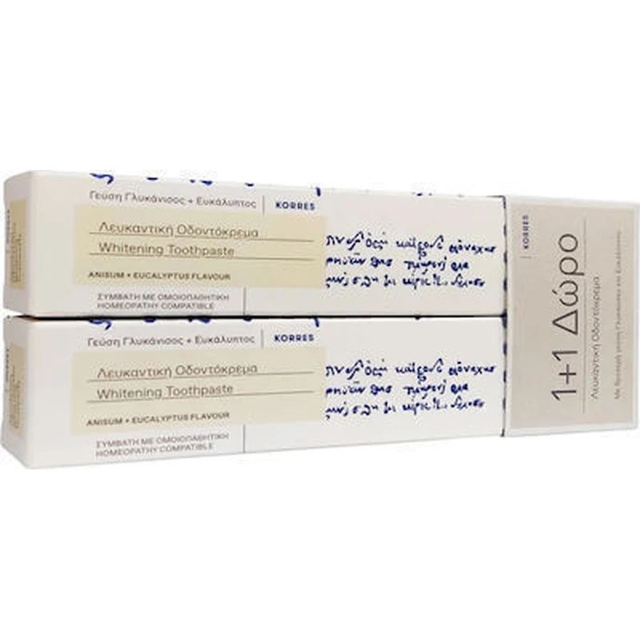 Korres Whitening Whitening Zahnpasta Anis & Eukalyptus 2x75ml