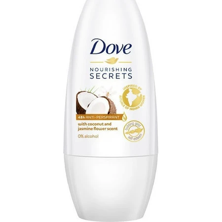 Dove Secretos Nutritivos Ritual Restaurador Desodorante Coco y Flor de Jazmín Desodorante 48h Roll-On 50ml