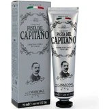 Pasta del Capitano Tandpasta met geactiveerde houtskool en zonder fluoride voor whitening 75ml